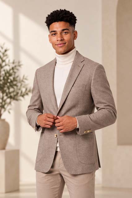 Enzo Soft Jacket Sport Coat Light Brown