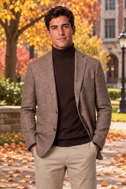 Enzo Soft Jacket Sport Coat Med Brown