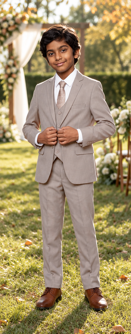 Giorgio Fiorelli Boys 3 Piece Suit Tan