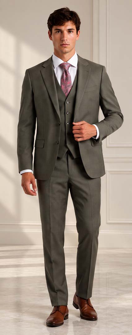 Hugo_Boss_3pc_Suit _Olive