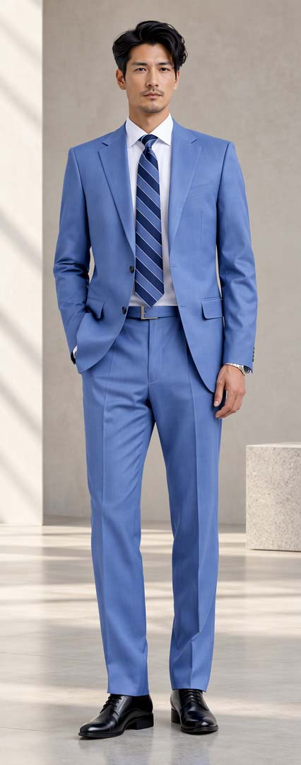 LUXE Blue Jacket Pants