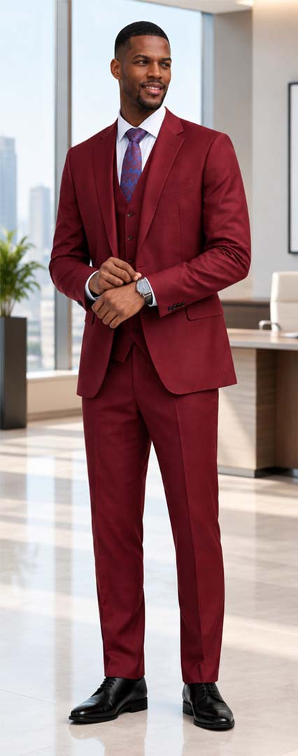 LUXE Red Jacket Pants