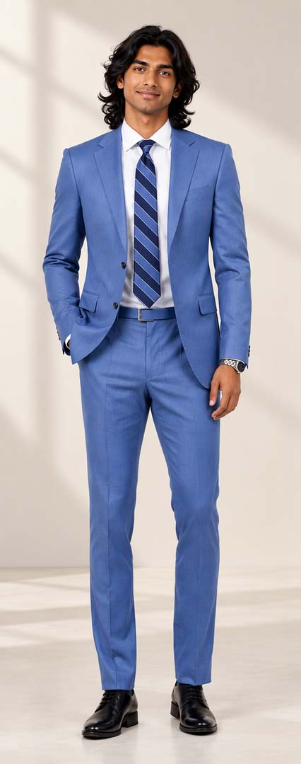 Luxe 2020 2pc Suit Light Blue