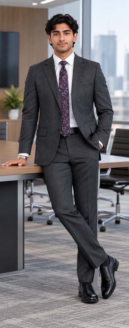 Luxe 2020 3pc Suit Dark Gray