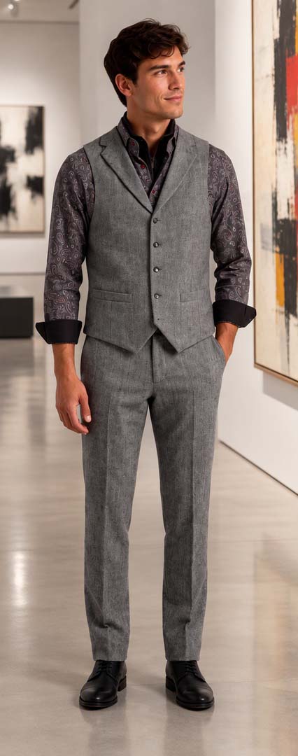 Mantoni Vest Pants Gray