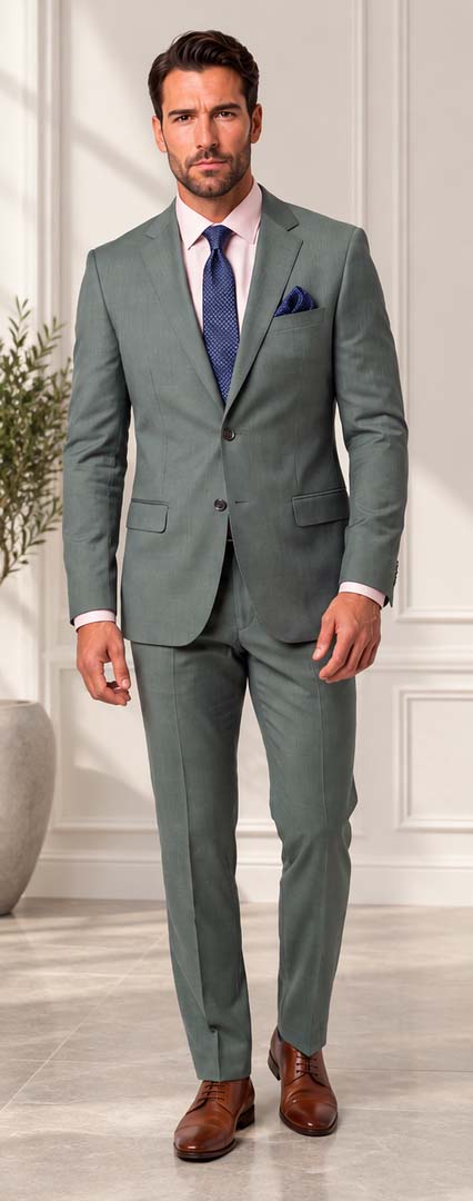 Tiglio_Porto_2pc_Suit_Dark_Green